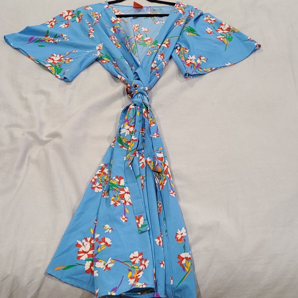 Blue floral dress